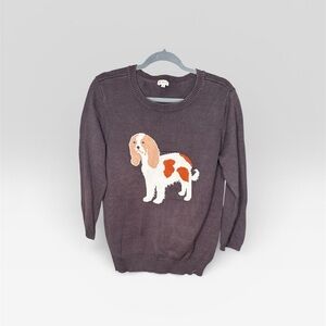 Daniel Cremieux Gray Sweater with Dog Design